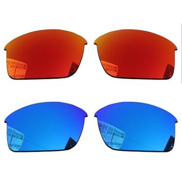 Imagem de Acefrog Lentes de reposição polarizadas de 1,5 mm para óculos de sol Oakley Bottle Rocket OO9164, material atualizado, resistente a impactos - vermelho fogo e azul gelo polarizado - 1,5 mm