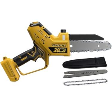 Imagem de BITOON Mini Motosserra Para Dewalt, Bateria De 20 V Max, Lubrificador Automático, Motosserra De Poda Sem Fio 2 Em 1 De 8 E 6 Polegadas, Mini Motosserra Alimentada Por Bateria Para Corte De Madeira (