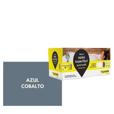 Imagem de Rejunte Epóxi Super Fácil 1Kg Quartzolit Varias Cores, Azul Cobalto