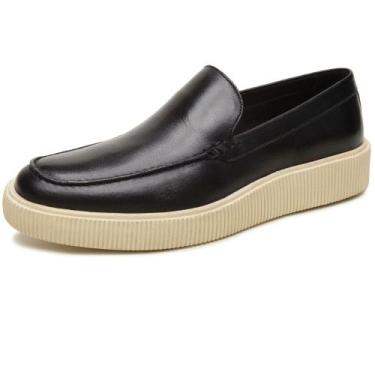 Imagem de Sapato Loafer Masculino Couro Esporte Fino Mocassim Solado Borracha Pa