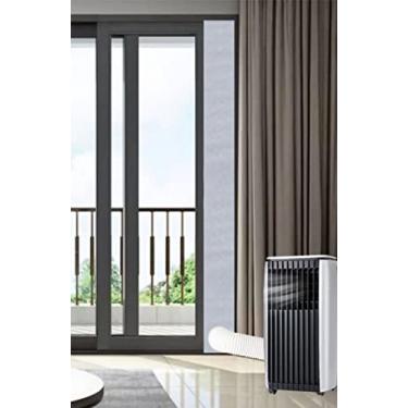 Imagem de Kit de ventilação de ar condicionado para porta deslizante, vedação universal de porta deslizante de varanda para A/C portátil, compatível com porta deslizante de altura de 198 cm e 248 cm, adequado