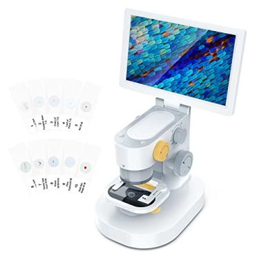 Imagem de Leipan Microscópio Digital Biológico T1 Com Tela Sensível Ao Toque Ips De 9", Lentes Objetivas Ópticas 1600X, Infantil Stem, Compatível Windows/Mac