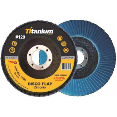 Imagem de Disco Flap de Zircônio de 4.1/2 Pol. Grão 120 - Titanium