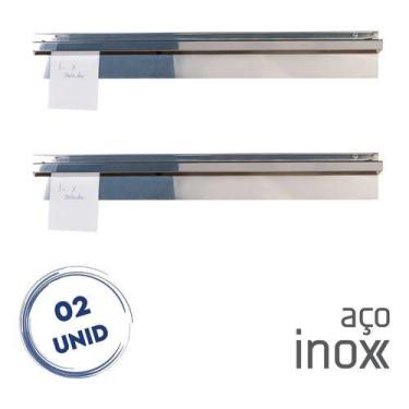 Imagem de Kit Comandeira Porta Comanda Aço Inoxidável Prime 90cm 2 Unid - Domama