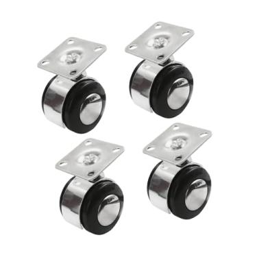 Imagem de oshhni 4x 2" Rodas giratórias, rodízios industriais com placa superior para caixa de armazenamento, eletrodomésticos de cozinha, carrinho otomano, Sem Freio