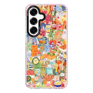 Imagem de ChiCaseVer Capa para Samsung Galaxy S24FE, padrão de colagem de comida gourmet, TPU fino de carnaval compatível com MagSafe e proteção contra quedas de grau militar e proteção de câmera para mulheres