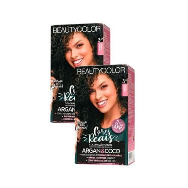 Imagem de Kit 2 Tintura Creme Beauty Color Castanho Escuro 3.0