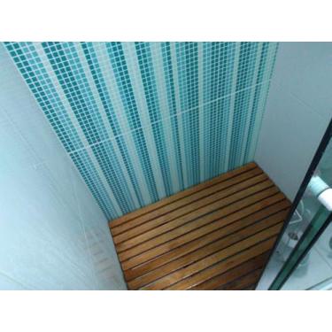 Imagem de Deck De Madeira Box Banheiro Capacho 100x75 cm Pintado NeonX, Verniz M