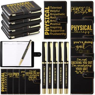 Imagem de Tenceur 20 conjuntos de presentes de fisioterapeuta para homens e mulheres, diário de couro A6 com caneta esferográfica de fisioterapia, caderno de assistente médico, presente de semana de março para