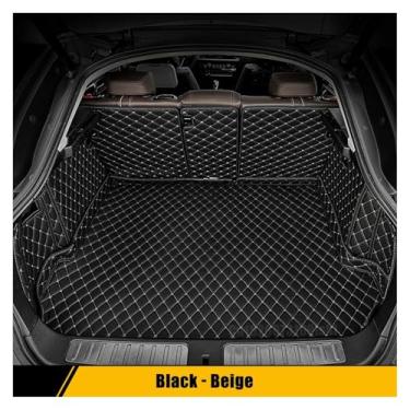 Imagem de Compatível com Q7 5 lugares 2024 2025 Auto Cobertura total Tapete de porta-malas Almofada anti-sujeira Almofada protetora Forro de carga Acessórios internos(Black-Beige)