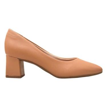 Imagem de sapato feminino beira rio ultra confort salto médio 5,5 cm, Nude, 38
