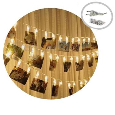 Imagem de 20 Prendedor Clipe Varal Luminoso Led P/ Foto Usb Tomada - D'PRESENTES