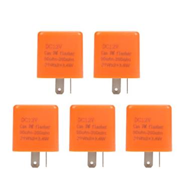 Imagem de 5pcs 12V 2 Pinos Conjunto de Pisca-pisca para Motocicleta, Indicador de Sinal de Mudança de relé de Pisca-pisca LED Ajustável, para a Maioria das Motocicletas, Corrige Problemas