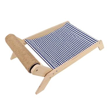 Imagem de GLOGLOW Cadeira de Praia de Gato de Gato, Gatinho de Rede de de Madeira Cama Levantada para para e Gatinhos Nan (Cama de rolos de sisal de praia)