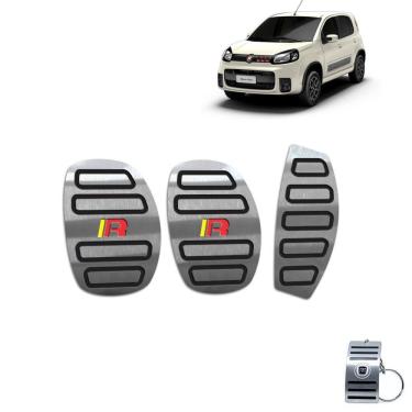 Imagem de Pedaleira Manual Em Aço Inox Uno Sporting 2011 A 2018 Preto