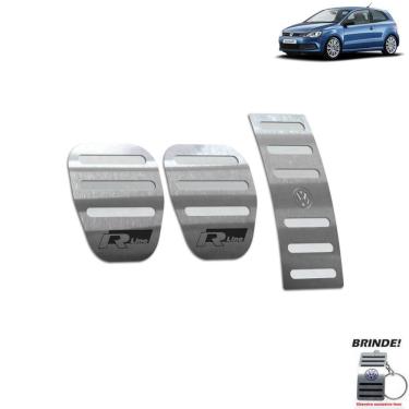 Imagem de Pedaleira Manual Prata Polo R-Line 2003 a 2015 Aço inox