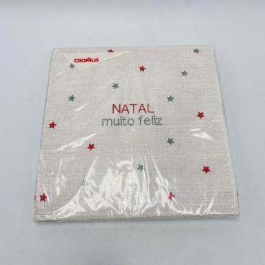 Imagem de Guardanapo de Papel Estrela Feliz Natal 33x33cm (20 unidades)  Cromus