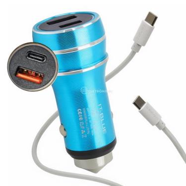 Imagem de Carregador Veicular Inteligente CB07 17W USB Duplo + Cabo USB-C 1m LE5