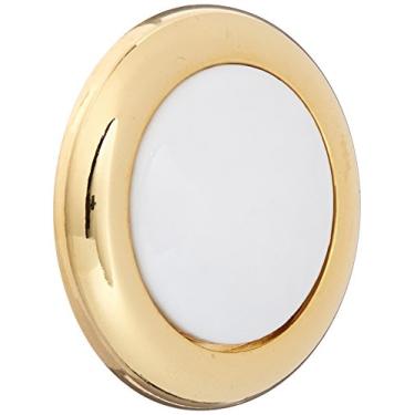 Imagem de Rohl C7672PBIB Tampa de parafuso de ajuste de pressão de banho Country Kitchen & Country com anel externo e inserção de porcelana branca em branco para alças cruzadas, latão inca