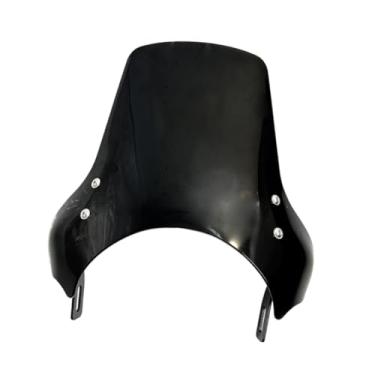 Imagem de KiBcsLic para- de motocicleta, carenagem frontal, defletor de vento, proteção resistente, divisor de vento, para- grande de motocicleta, Preto