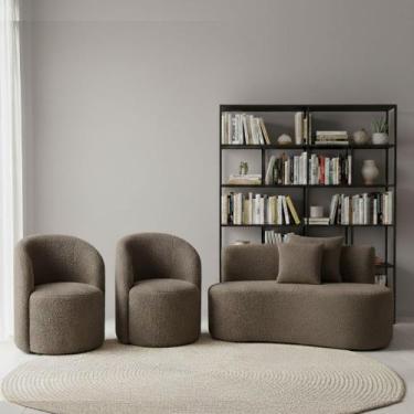 Imagem de Conjunto Decorativo 02 Poltronas + Sofá Curvo Orgânico Nature Gaia Bou