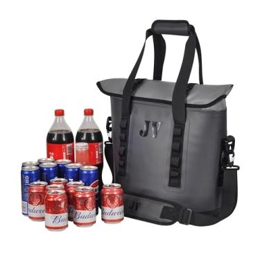 Imagem de Bolsa térmica térmica portátil à prova de vazamento para gelo, 12 latas, isolamento congelante, com zíper à prova d'água para acampamento, praia, viagens, piquenique e pesca