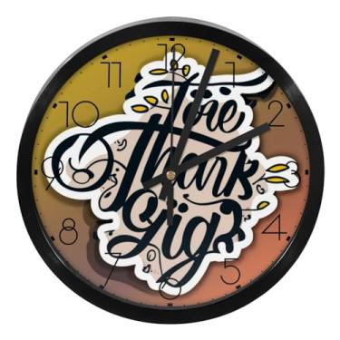 Imagem de LILINWAN Relógio de parede 24 cm sem tique-taque silencioso operado por bateria relógio de parede redondo moderno estilo simples decoração relógio para escritório/escola/quarto/sala de estar