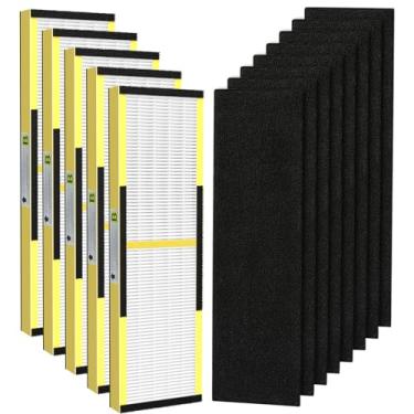 Imagem de isinlive — 2 unidades FLT4825 filtro HEPA B verdadeiro de substituição com pré-filtros de carbono ativado compatíveis com purificador de ar GermGuardian AC4825 AC4300 AC4800 AC4900 AC4850