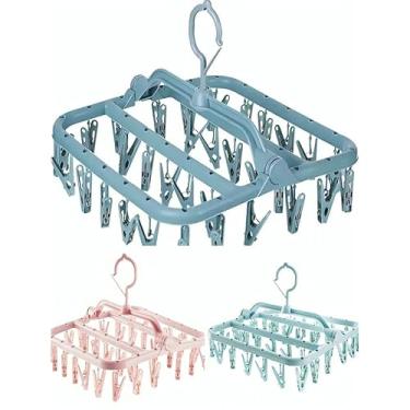 Imagem de Varal Calcinha Meia Cueca Peça Intima com 32 Prendedores Reforçado (2,Aleatorio)