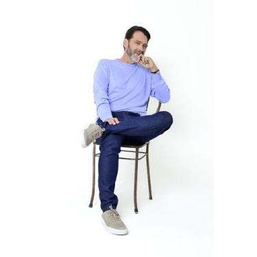 Imagem de Suéter Masculino Gola Careca Camisaria Colombo, Azul claro, G