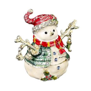 Imagem de predolo Organizador de joias para boneco de neve de Natal, caixa de joias, presente de festival, colecionável, pequena decoração de Natal