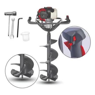 Imagem de Perfurador De Solo Com Broca De 300mm 2cv 52cc Bps-52 Branco