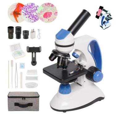 Imagem de Microscopio SEDUMIC 40X-2000X con Luz LED y Adaptador para Teléfono