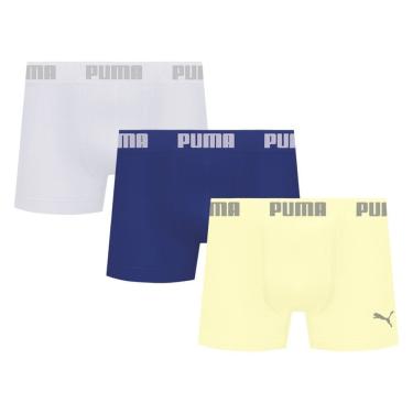 Imagem de Kit 3 Cuecas Puma Boxer Sem Costura Masculina