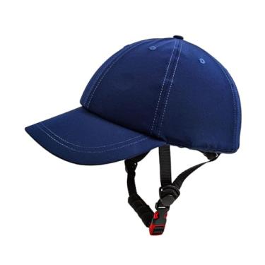 Imagem de Fenteer Chapéu de capacete de bicicleta para mulheres, chapéu de sol respirável e removível para ciclismo, para mochilão ao ar livre, Azul, M
