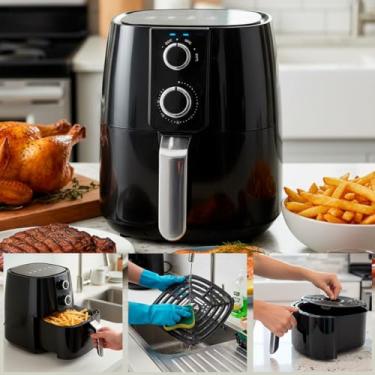 Imagem de Air Fryer Gourmet 3,8l Antiaderente 1550w Fritadeira Elétrica Sem Óleo Preto 110v
