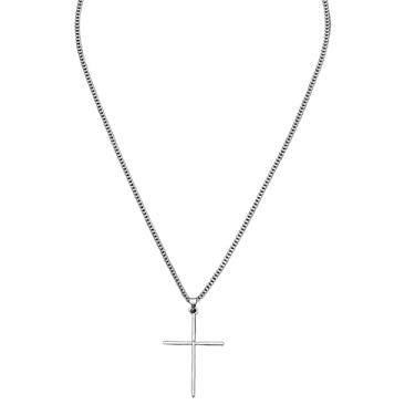 Imagem de Corrente Cruz Cordão com Pingente Crucifixo Aço Inox Antialérgico Não Escurece Pode Molhar