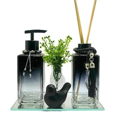 Imagem de Kit Lavabo Aromatizador e Sabonete Square Black (PRETO)