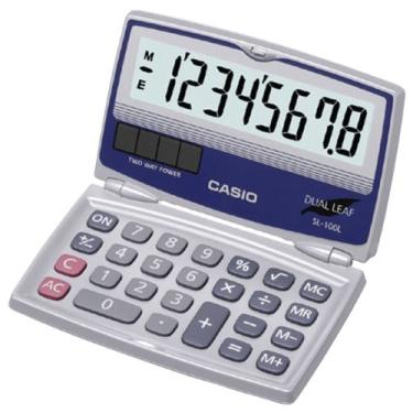Imagem de Calculadora solar Casio(r) Sl-100l com capa rígida dobrável