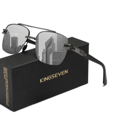 Imagem de Óculos de sol masculino polarizado uv400 quadrados - Kingseven