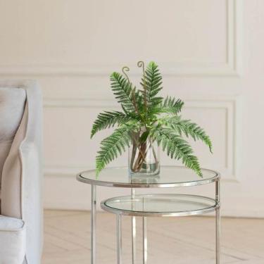 Imagem de 8 Buquês de Samambaia Artificial Elegantes de 55cm Planta Decorativa d