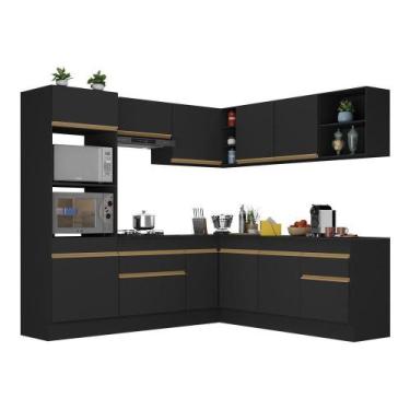 Imagem de Armário De Cozinha Completa De Canto Com Rodapé Veneza Multimóveis V20