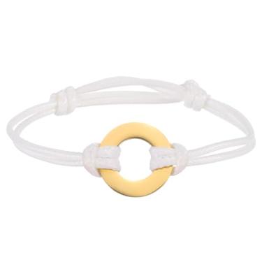 Imagem de PATIKIL Pulseira de estampagem de arruela 21 mm/0,83", pacote com 5 pulseiras de arruela de aço inoxidável em branco com nó deslizante ajustável para fazer você mesmo, acessórios artesanais, branco +