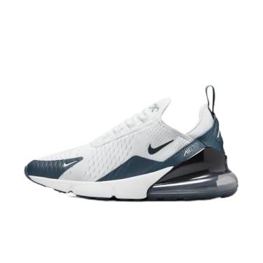 Imagem de Nike Tênis feminino Air Max 270 (HQ1646-100, branco/ardósia cinza/azul marinho), Branco/ardósia cinza/azul marinho, 34