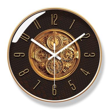 Imagem de Relógio de parede de luxo mecânico de 30 cm de quartzo antiaderente