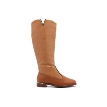 Imagem de Bota Vizzano Cano Alto Napa Lezard Feminina 3077114-Feminino