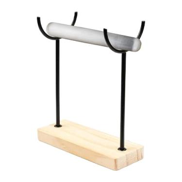 Imagem de MotiveTech Suporte para pulseira de selenita, suporte para exibição de presentes, organizador, porta-joias para feiras, lojas, cômoda, laços de cabelo, Preto Altura 15cm