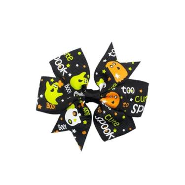 Imagem de Generic Clipe de bico de pato morcego grampo de cabelo bico de pato abóbora laço de Halloween grampo de cabelo engraçado estilo coreano abóbora festa (F)
