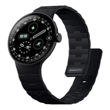 Imagem de Bandletic Pulseiras de silicone magnéticas compatíveis com Google Pixel Watch 4/3/2/1 de 41 mm para mulheres e homens, pulseira de substituição esportiva macia e robusta