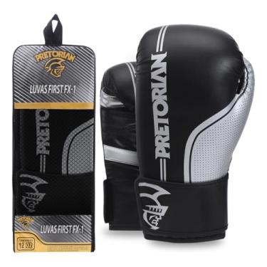 Imagem de Luva Boxe/Muay Thai First FX1 Pretorian Preto/Prata 10 Oz